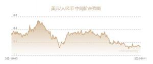 人民币兑美元中间价报6.3684元下调31个基点